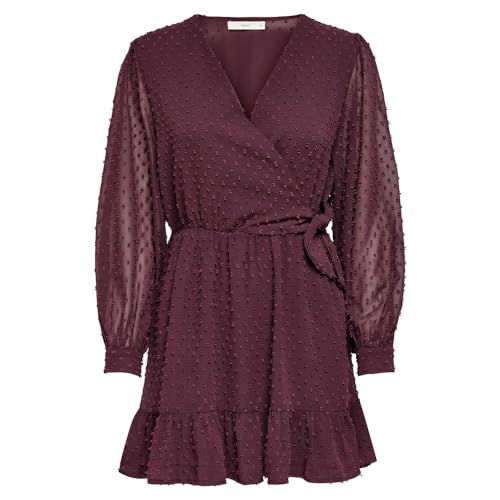 ONLY Onltiva L/S Dobby Fake Wrap Dress WVN von ONLY
