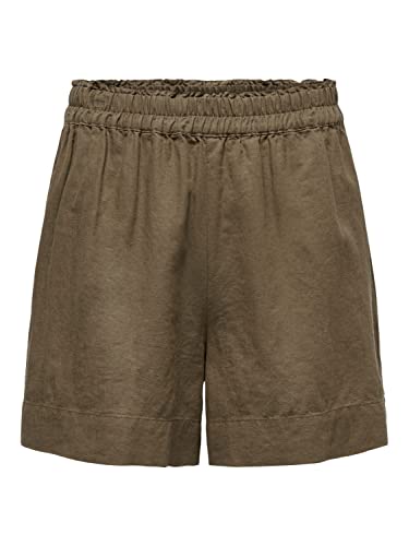 ONLY Damen ONLTOKYO HW Linen Blend Shorts PNT NOOS Leinenshorts, Cub, XS von ONLY