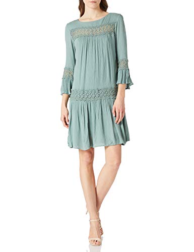 ONLY Damen Viskose Kleid ONLTyra Knielang 15142157 Chinois Green 36 von ONLY