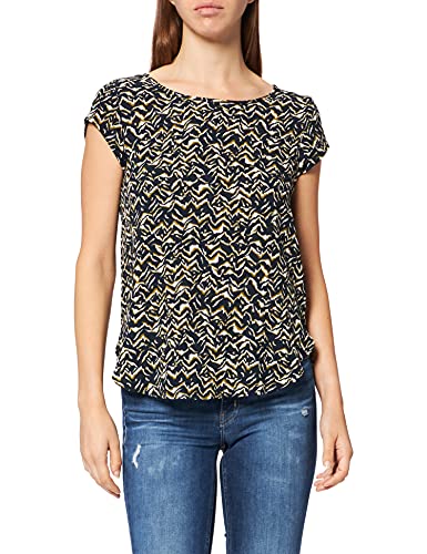 ONLY Women's ONLVIC SS AOP TOP NOOS PTM T-Shirt, Night Sky/AOP:Brown AZTECH, 36 von ONLY