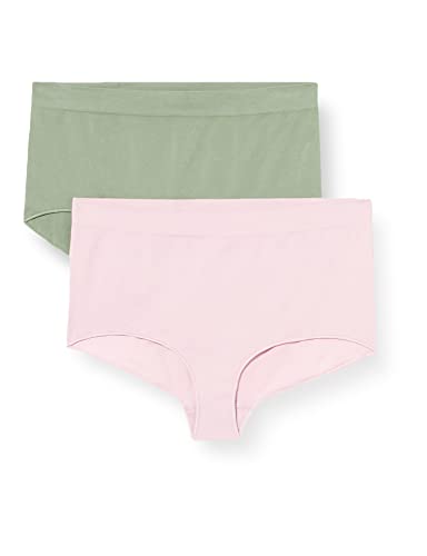 ONLY Damen ONLVILMA Seamless 2-Pack Hipster-Höschen, Dawn Pink/Pack:+ SEA Spray, S-M von ONLY