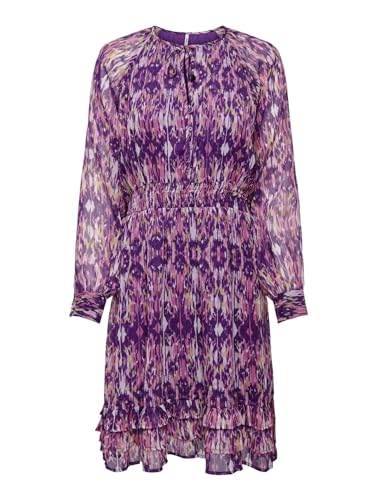 ONLY Damen ONLVIVA Life L/S Layer Dress PTM Sommerkleid, Purple Magic/AOP:Ethnic Rebel, Large von ONLY