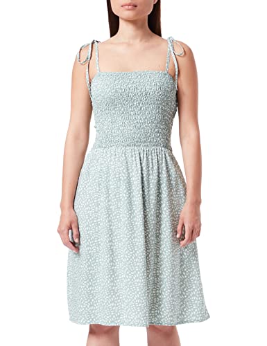 Only Damen ONLZALLY Life Singlet NOOS PTM Dress, Chinois Green/AOP:White Leafs, XL von ONLY