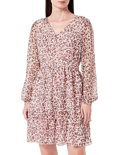 ONLY Damen Onladele Life L/S V-neck Dress Ptm, Rose Smoke/Aop:eco Animal, M von ONLY