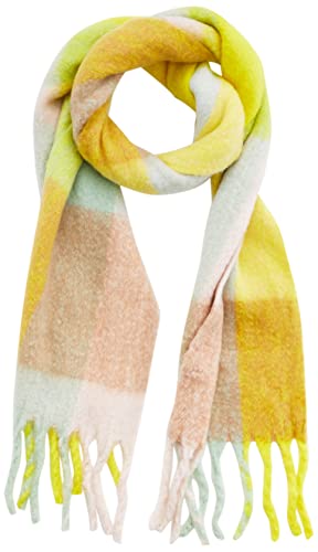 ONLY Damen Onlagnes Life Woven Scarf Acc Schal, Maize/Checks:MULTI COLOUR CHECK, Einheitsgröße EU von ONLY