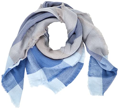 ONLY Damen Onlaldini Weaved Square Scarf Cc Schal, Drizzle/Detail:SKYWAY + FEDERAL BLUE, Einheitsgröße EU von ONLY