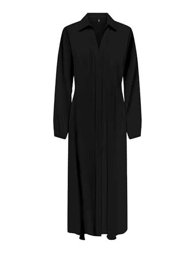 ONLY Damen Onlalma Life Vis Kiara Shirt Dress Solid Kleid, Black, X-Small ONLY Damen Onlalma Life Vis Kiara Shirt Dress Solid Kleid, Black, X-Small von ONLY