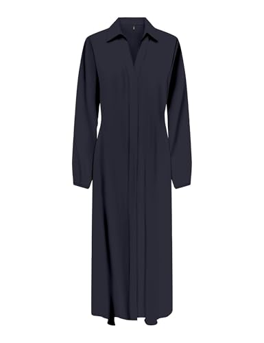 ONLY Damen Onlalma Life Vis Kiara Shirt Dress Solid Kleid, Night Sky, Large von ONLY