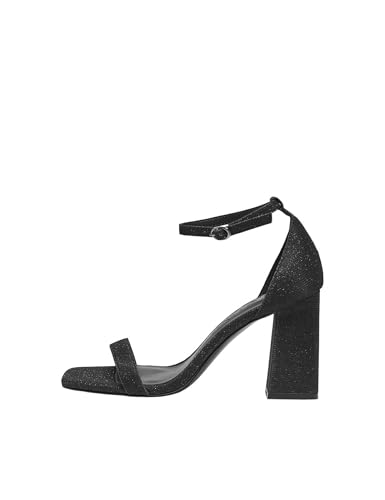 ONLY Damen Onlalyx-24 Glitter High Heeled Sandal, Black, 40 EU ONLY Damen Onlalyx-24 Glitter High Heeled Sandal, Black, 40 EU von ONLY