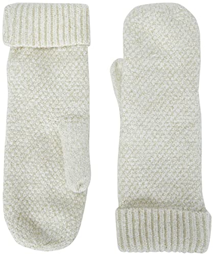 ONLY Damen Onlanelise Life Knit Lurex Cc Mittens, Cloud Dancer/Detail:gold Lurex, Einheitsgröße EU von ONLY