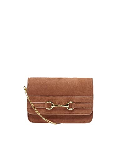 ONLY Damen Onlannie Crossover Suede Bag Umh ngetasche, Cognac, Einheitsgröße EU von ONLY