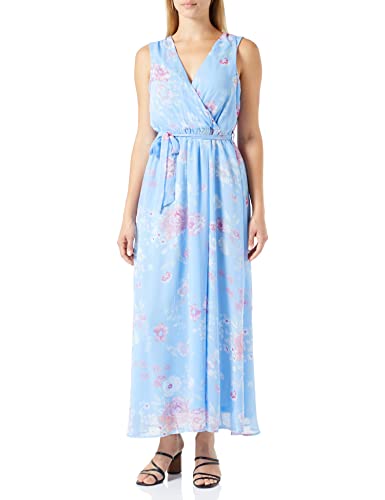 ONLY Damen Onlasta Sofia S/L Long Dress Ex Ptm Maxikleid, Clear Sky/AOP:Bridal Blossom, S EU von ONLY