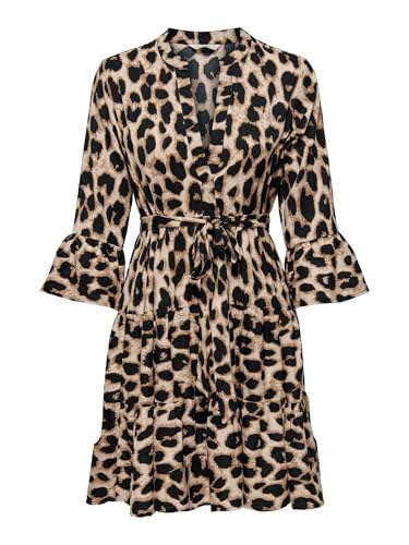 ONLY Damen Onlathena Life 3/4 Short Dress WVN Noos Stylisches Kleid Mit V-Ausschnitt Und Gürtelverschluss Für Den Alltag, Cloud Dancer, X-Small ONLY Damen Onlathena Life 3/4 Short Dress WVN Noos Stylisches Kleid Mit V-Ausschnitt Und Gürtelverschluss Für Den Alltag, Cloud Dancer, X-Small von ONLY