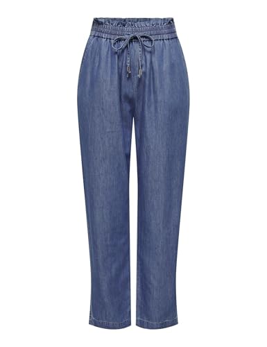 ONLY Damen Onlbea Life Hw Elastic String DNM Bj Hose, Medium Blue Denim, MW / 32L von ONLY