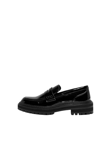 ONLY Damen Onlbeth-3 Pu Loafer-Noos Slipper, Black, 40 EU von ONLY