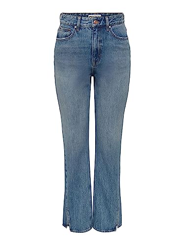 ONLY Damen Onlbillie Ex Hw Str Slit Dnm Dot025 Noos Jeans, Medium Blue Denim, 30W / 32L EU von ONLY