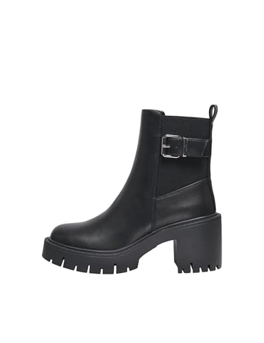ONLY Damen Onlbluebell-2 Buckle Boot, Black, 39 EU von ONLY
