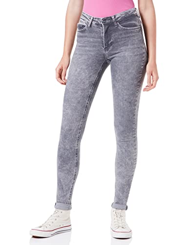 ONLY Damen Onlblush Life Mid Sk Tai918 Noos Jeans, Light Grey Denim, XS / 32L EU von ONLY