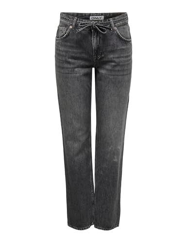 ONLY Damen ONLBREE Low Straight DNM DOT Jeans, Grey Denim, 30W x 30L von ONLY