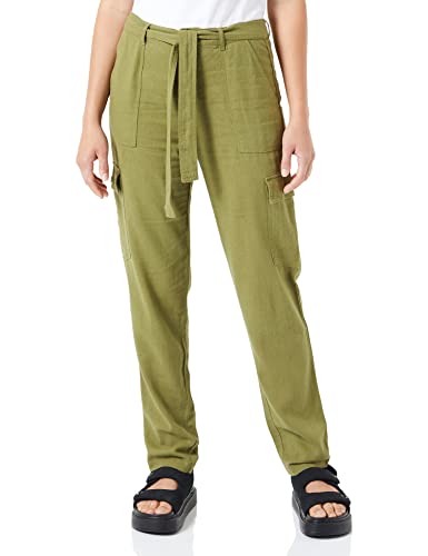 ONLY Damen Onlcaro Hw Belt Cargo Linen Bl Cc Pnt, Olive Branch, S / 32L von ONLY