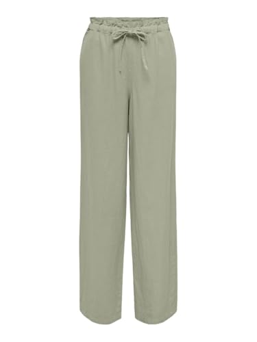 ONLY Damen Onlcaro Hw Pb Wide Linen Bl Pant Cc PNT, Oil Green,XS / 32L ONLY Damen Onlcaro Hw Pb Wide Linen Bl Pant Cc PNT, Oil Green,XS / 32L von ONLY