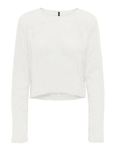 ONLY Damen Onlcaty L/S Knitted Cs JRS Top, Cloud Dancer, XS ONLY Damen Onlcaty L/S Knitted Cs JRS Top, Cloud Dancer, XS von ONLY
