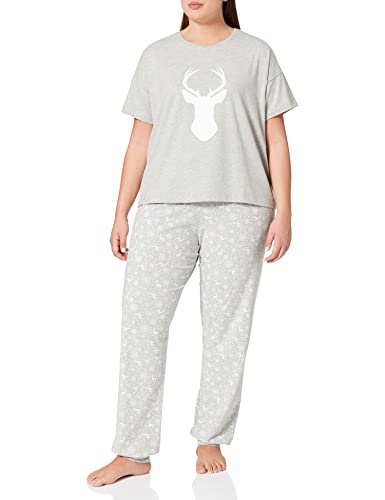 ONLY Damen Onlceline S/ S Nightwear Set, Grau, XXL von ONLY