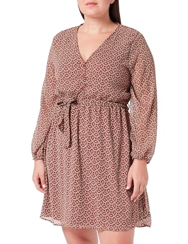 ONLY Damen Onlcera 3/4 Short Dress WVN Noos, Henna/AOP:koma Grafic, XXS von ONLY