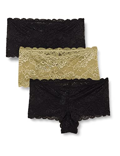 ONLY Damen Onlchloe Lace Brief 3er-Pack No Hanger Hipster-Höschen, Sage, S von ONLY