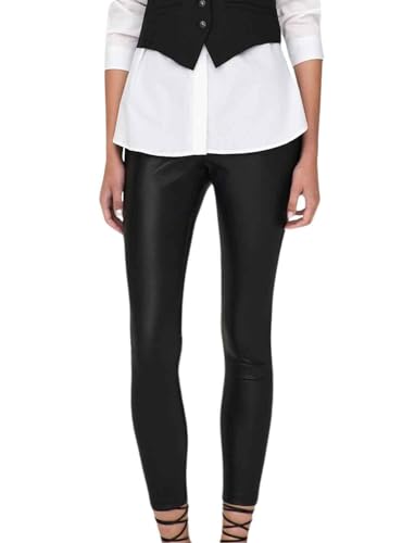 ONLY Damen Onldana Faux Leather Pant Jrs, Schwarz, XS von ONLY