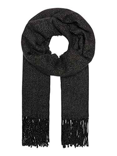 ONLY Damen Onldenise Life Wool Lurex Scarf Cc Schal, Dark Grey Melange, Einheitsgröße EU von ONLY