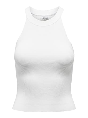ONLY Damen Onledna Halterneck Top KNT Noos, Cloud Dancer, XS von ONLY