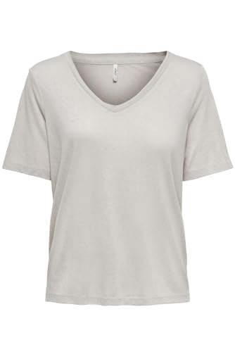 ONLY Damen Onlelise S/S V-neck Top Jrs, Moonbeam, 3XL von ONLY