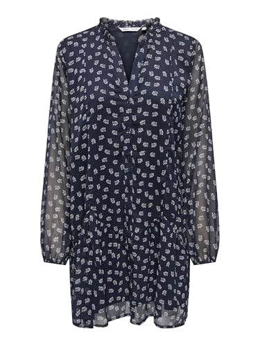 ONLY Damen Onlemilie Life L/S Short Dress Noos Ptm, Night Sky, X-Small ONLY Damen Onlemilie Life L/S Short Dress Noos Ptm, Night Sky, X-Small von ONLY