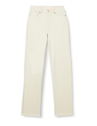 ONLY Damen Onlemily Hw Long Straight Pant Pnt Noos Lange gerade Hose, Oatmeal, 30W / 30L EU von ONLY