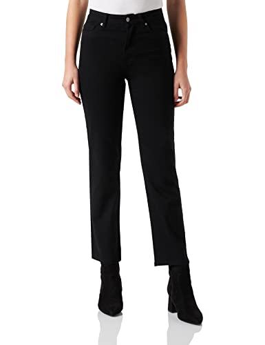 ONLY Damen Onlemily Hw Long Straight Pant Pnt Ptt Hose, Schwarz, 25W / 30L EU von ONLY