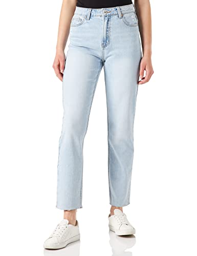 ONLY Damen ONLEMILY HW STR RAW CR AK MAS440 NOOS, Light Blue Denim,31W / 34L von ONLY