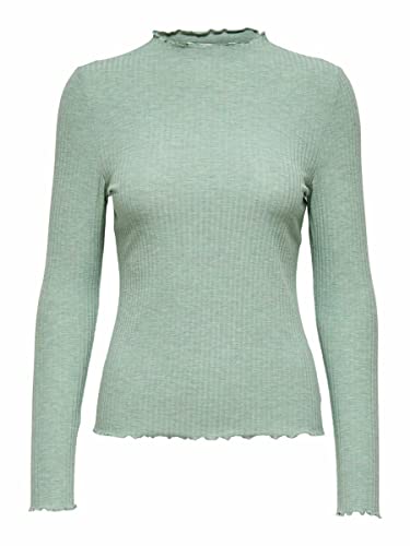 ONLY Damen Onlemma L/S High Neck Top Noos JRS Langarmshirt, Chinois Green, S von ONLY