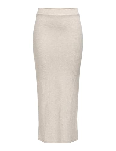 ONLY Damen Onlemma Long Slit Skirt JRS Basic Maxi-Rock Mit Seitenschlitzen, Pumice Stone, XS von ONLY