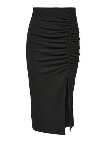 ONLY Damen Onlemma Slit Skirt JRS Midirock, Schwarz, 3XL EU von ONLY