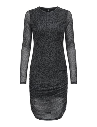 ONLY Damen ONLERICA Life L/S Short Dress JRS Kleid, Black/AOP:Everyday Leo, X-Small ONLY Damen ONLERICA Life L/S Short Dress JRS Kleid, Black/AOP:Everyday Leo, X-Small von ONLY