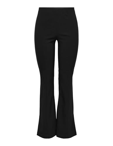 ONLY Damen Onlfiona Flared Slit Pant JRS Hose, Black, XS ONLY Damen Onlfiona Flared Slit Pant JRS Hose, Black, XS von ONLY