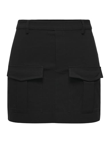 ONLY Damen Onlfiona Skirt JRS Rock, Black, M von ONLY