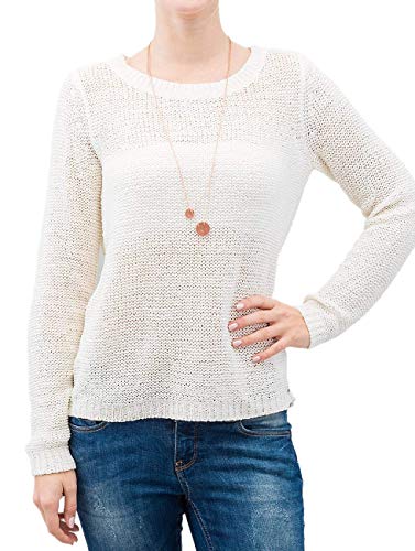 ONLY Damen Onlgeena Xo L/S KNT Noos Pullover,Weiß (Cloud Dancer),34 (Herstellergröße: XS) von ONLY