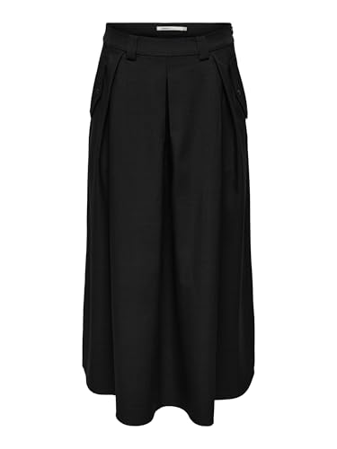 ONLY Damen ONLGINNY HW Mel Wide Long Skirt PNT Rock, Black, 44 von ONLY