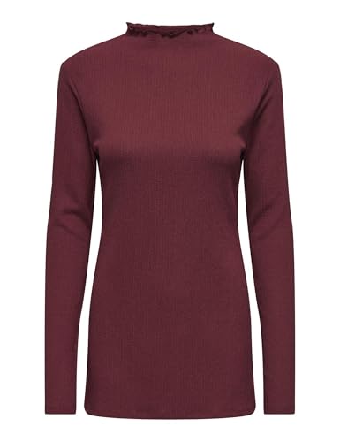 ONLY Damen Onlhillary L/S Flared Slit Cs JRS Top, Syrah, X-Small von ONLY