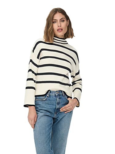 ONLY Damen Onlibi L/S Higneck Cc KNT Pullover, Whitecap Gray, M EU von ONLY