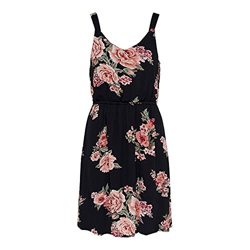 ONLY Damen Onlkarmen Life S/L Short Dress WVN Noos, Black/AOP:orange Flower Print, 32 ONLY Damen Onlkarmen Life S/L Short Dress WVN Noos, Black/AOP:orange Flower Print, 32 von ONLY