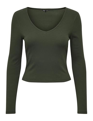 ONLY Damen Onlkaya L/S V-Neck Short Top JRS Pullover, Rosin, XS ONLY Damen Onlkaya L/S V-Neck Short Top JRS Pullover, Rosin, XS von ONLY