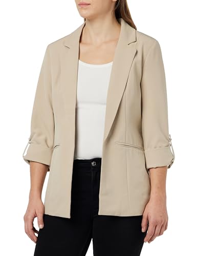 ONLY Damen Blazer ONLKayle Orleen Sakko mit Dreiviertel-Ärmeln 15218743 Oxford Tan 38 von ONLY